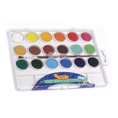 CAJA PLAST.18 ACUARELAS JOVI
