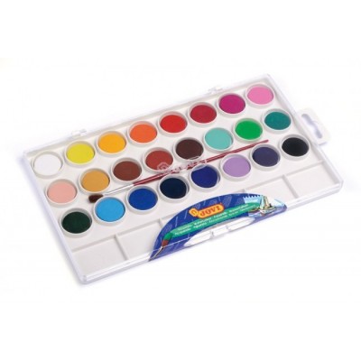 CAJA PLAST.24 ACUARELAS JOVI