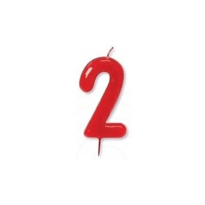 VELA FINA LACADA ROJA NUMERO 2