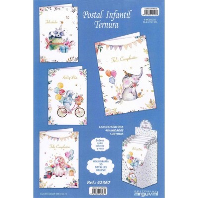 POSTAL INFANTIL TERNURA 3D...