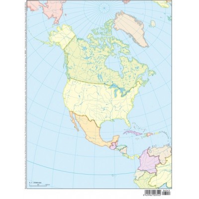 MAPA MUDO COLOR AMERICA...