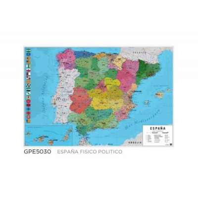 POSTER MAPA ESPAÑA FISICO...