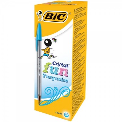 BOLI BIC CRISTAL FUN TURQUESA