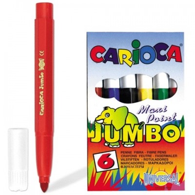 B/6 ROTULADOR CARIOCA JUMBO