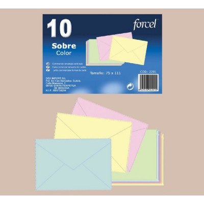 SOBRE COLOR STDO.75X111 MM....