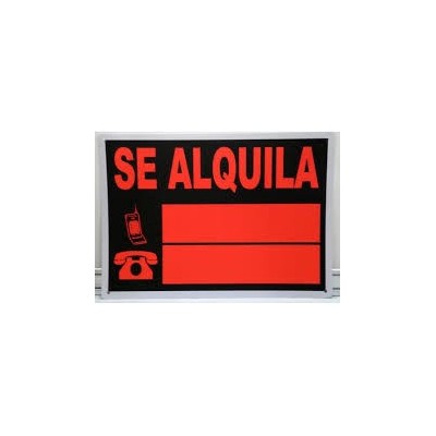 CARTEL SE ALQUILA 500X350MM