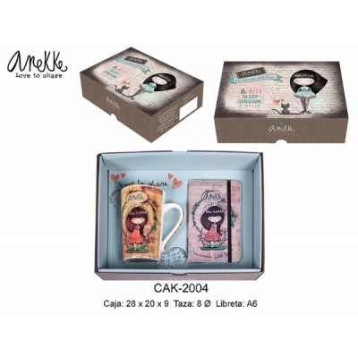 CONJUNTO TAZA Y BLOC ANEKKE...