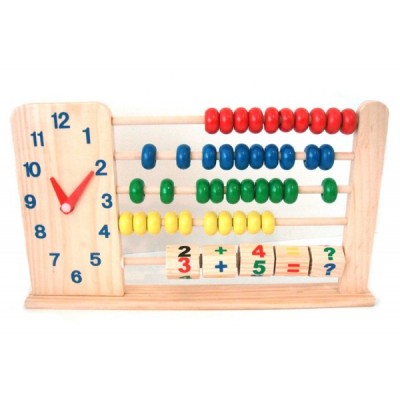 ABACO MADERA RELOJ GDE....