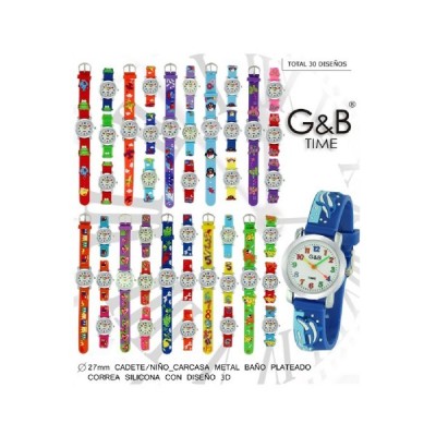 RELOJ CADETE G&B 3D. CORREA...