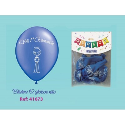 BLISTER 12 GLOBOS COMUNION...