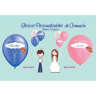 BLISTER 12 GLOBOS COMN....