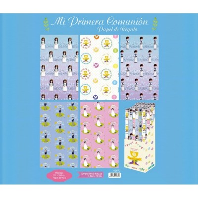 PAPEL REGALO COMUNION ROLLO...