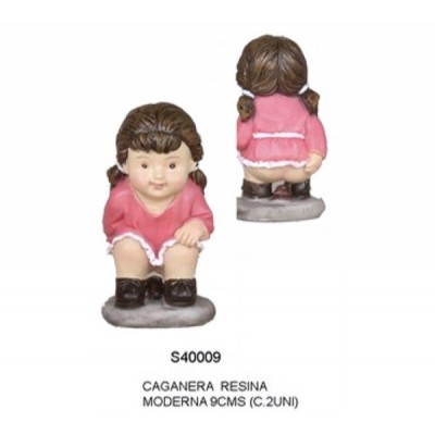 CAGANERA RESINA MODERNA 9 CM.