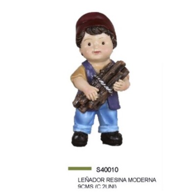 LEÑADOR RESINA MODERNA 9 CM.