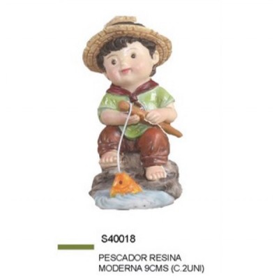 PESCADOR RESINA MODERNA 9 CM.