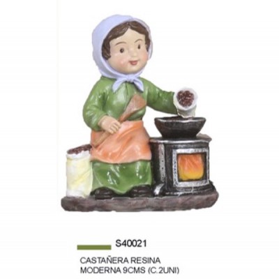 CASTAÑERA RESINA MODERNA 9 CM