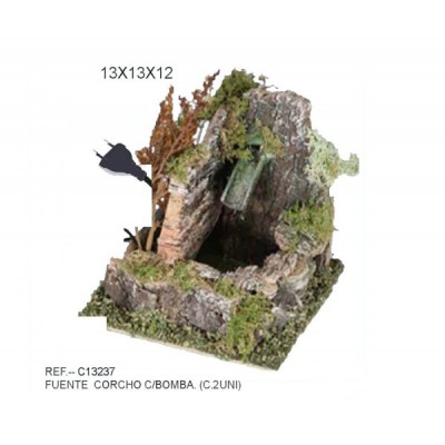 FUENTE CON BOMBA AGUA 13X13X12