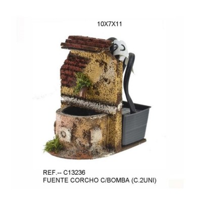 FUENTE CON BOMBA AGUA 10X7X11