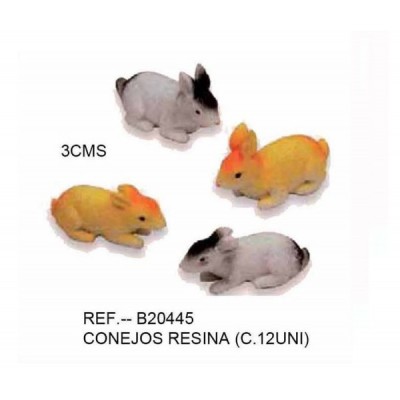CONEJOS RESINA 3 CM.STDOS.