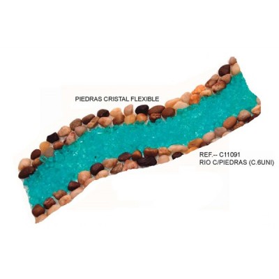 RIO CON PIEDRAS 25X9 CM.