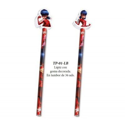 LÁPIZ CON GOMA DECORADA...