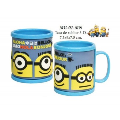 TAZA RUBBER 3-D MINIONS