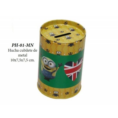 HUCHA CUBILETE METAL MINIONS
