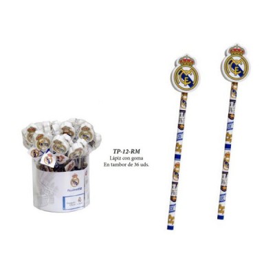 LAPIZ MASCOTA GOMA REAL MADRID