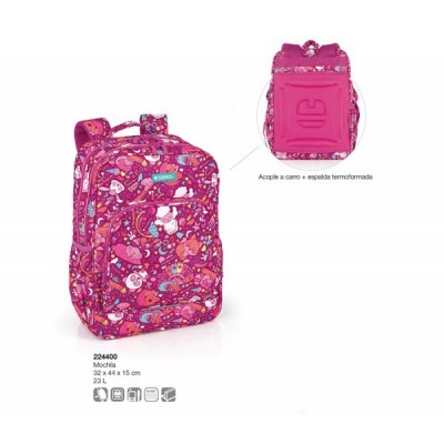 MOCHILA 2 DPT TOY 32X44X15