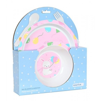 SET DE PLATOS Y CUBIERTOS...