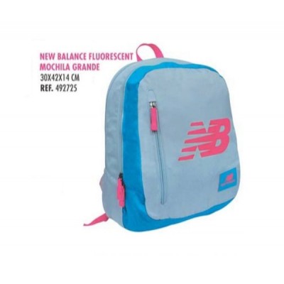 MOCHILA GDE. GRIS/ROSA NEW...